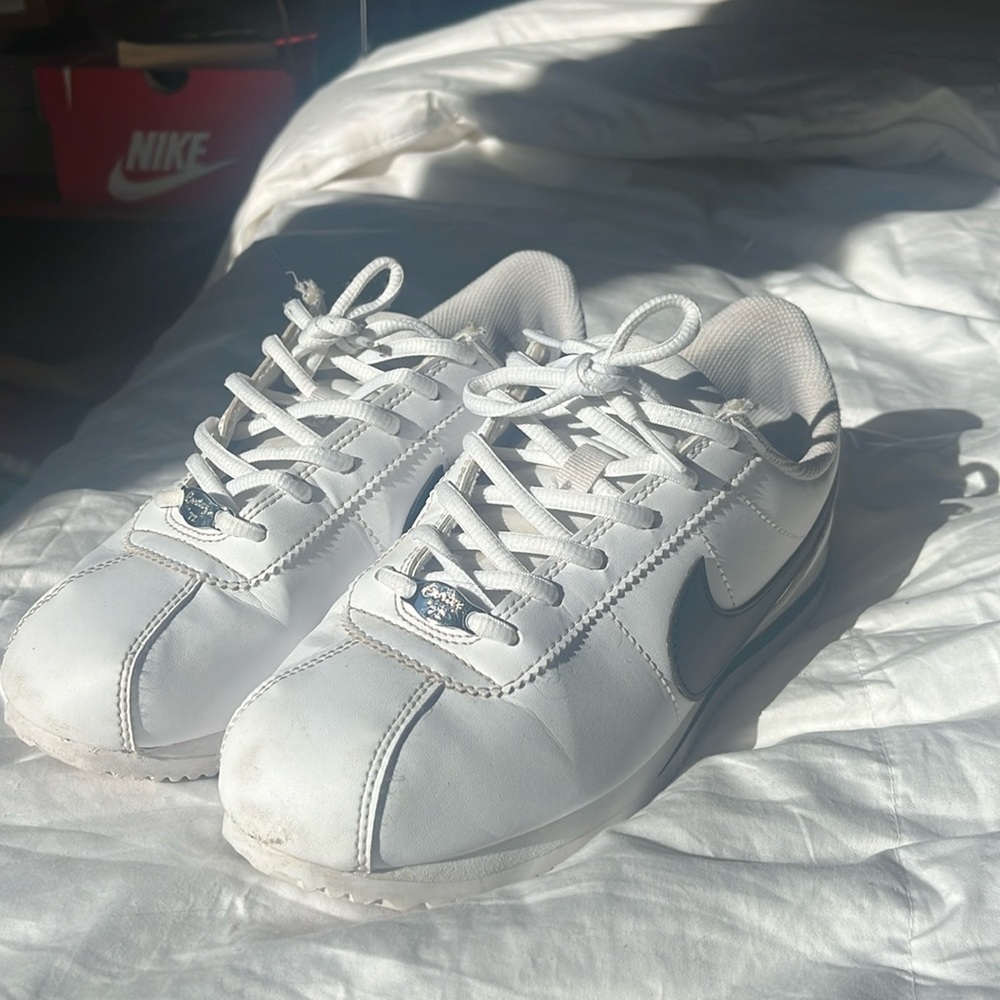 Nike Cortez GS White and Black size 7y